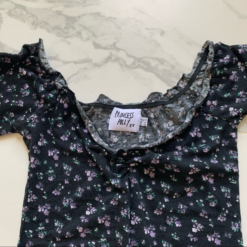 Princess polly crop top floral US 4 - Picture 3 of 7